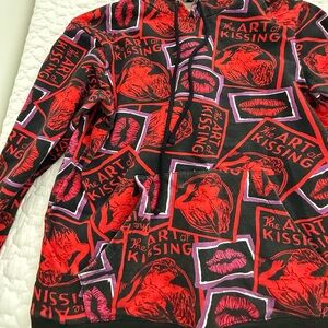 The Kooples Paris Art of Kissing Pullover Sweatshirt